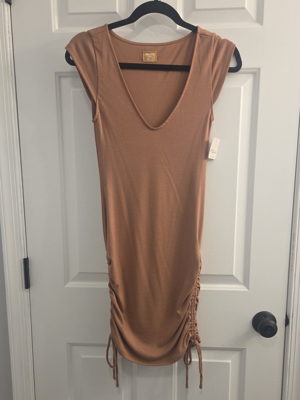 Free People Women’s Ruched Side Tank Dress - Camel